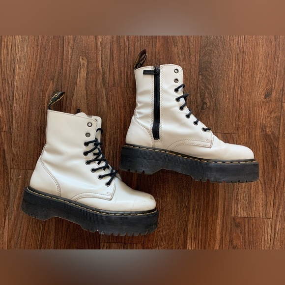 Dr. Martens White Combat Boots - Picture 8 of 16